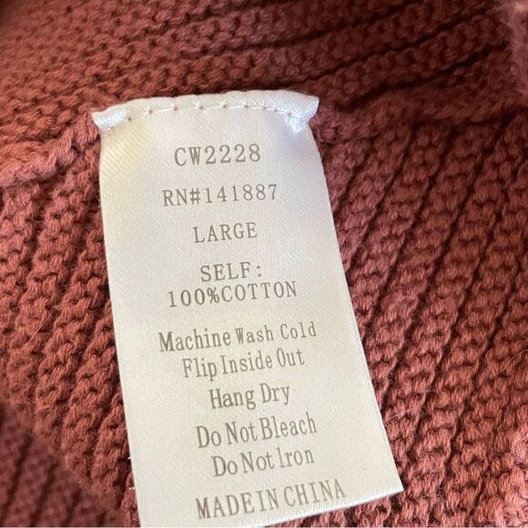 Magnolia South 100% Cotton Oversized Sweater Size Large - Picture 5 of 9